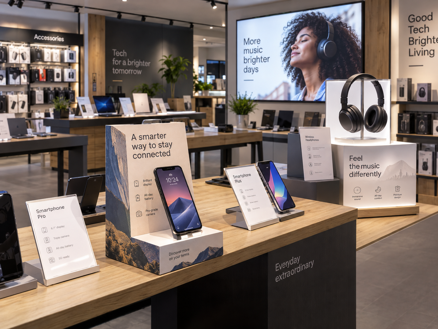 Displays y elementos de PLV en un entorno retail